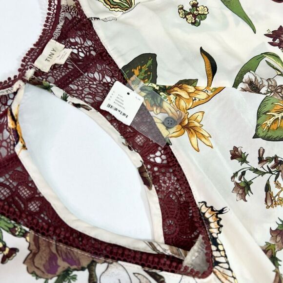 Tiny Anthropologie Jumpsuit Womens Large Floral Lace NWT wide leg bloomcore 70s - Picture 6 of 16